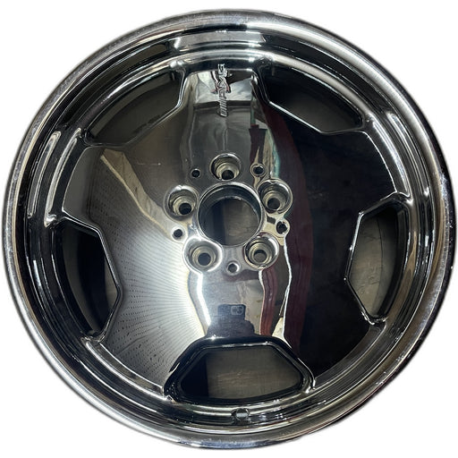 18" MERCEDES S-CLASS 95 140 Type, S350D, 18x8.5 Original OEM Wheel Rim - CHROME - Front View