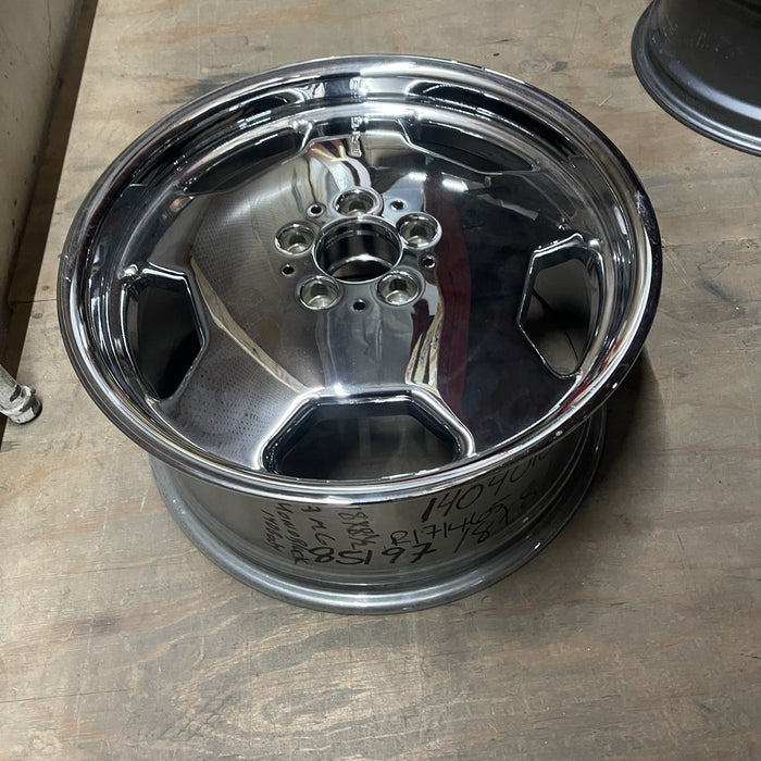 18" MERCEDES S-CLASS 95 140 Type, S350D, 18x8.5 Original OEM Wheel Rim - CHROME - View 7