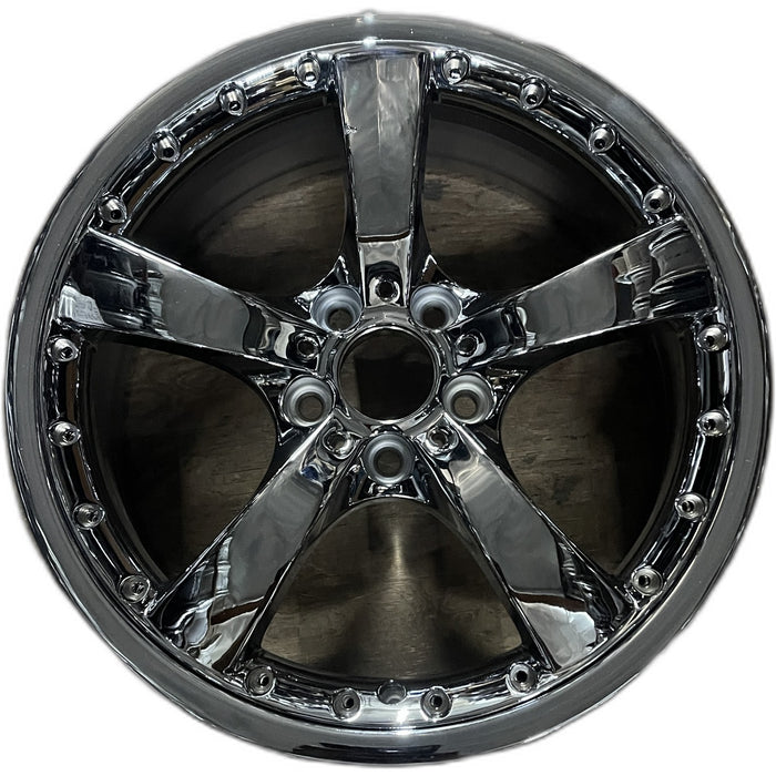 19" BMW 323i 06-12 19x8 , 5 spoke, solid spoke, w/rivets between spokes - Front View