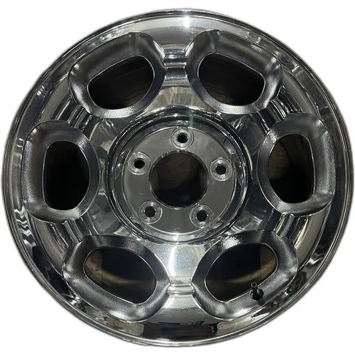 17" NAVIGATOR 00 , 14mm lug , aluminum, 6 ovals, Original OEM Wheel Rim - CHROME - Front View