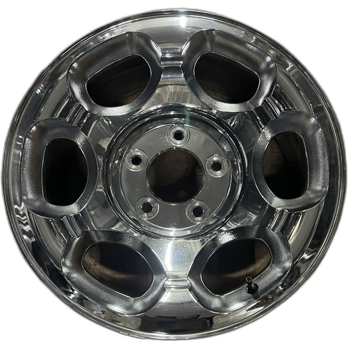 17" NAVIGATOR 00 , 14mm lug , aluminum, 6 ovals, Original OEM Wheel Rim - CHROME - Front View