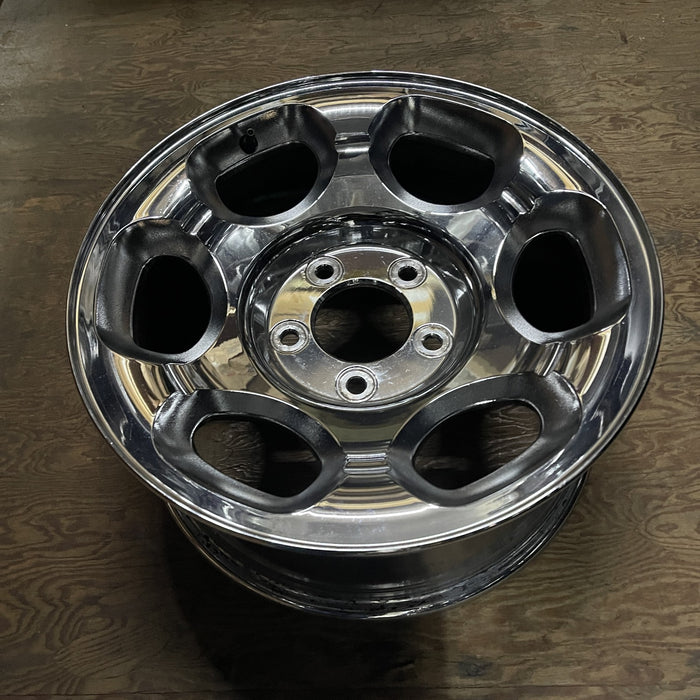 17" NAVIGATOR 00 , 14mm lug , aluminum, 6 ovals, Original OEM Wheel Rim - CHROME - View 8