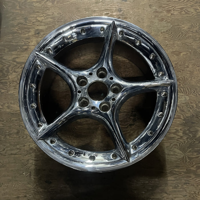 18" BMW Z4 03-05 18x8.5 , 5 spoke, star spoke Original OEM Wheel Rim - CHROME - Additional View