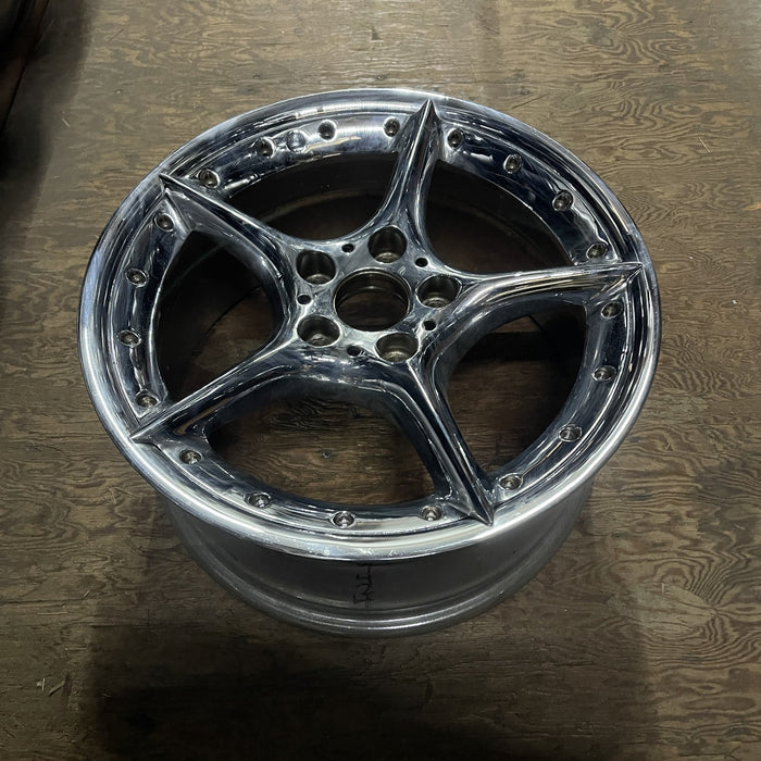 18" BMW Z4 03-05 18x8.5 , 5 spoke, star spoke Original OEM Wheel Rim - CHROME - View 7