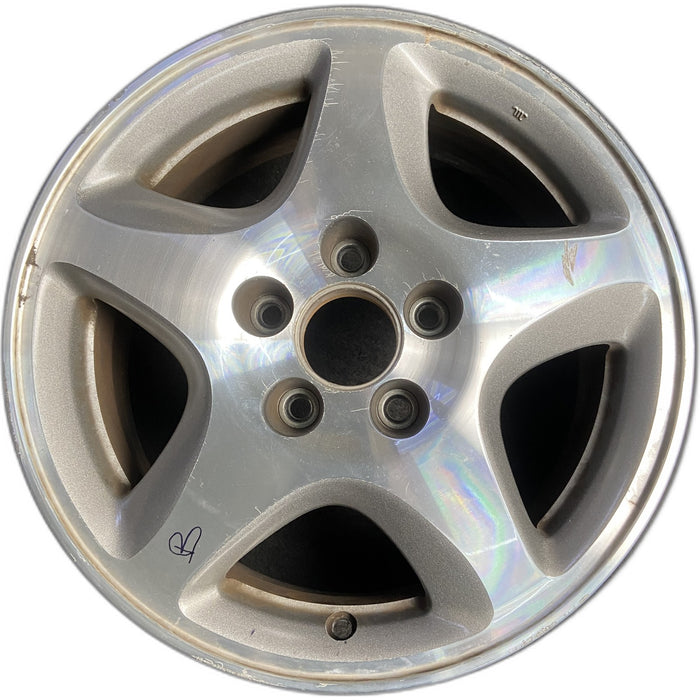 16" TL 02-03 16x6.5 , 5 spoke Original OEM Wheel Rim - MACHINED SILVER - Front View