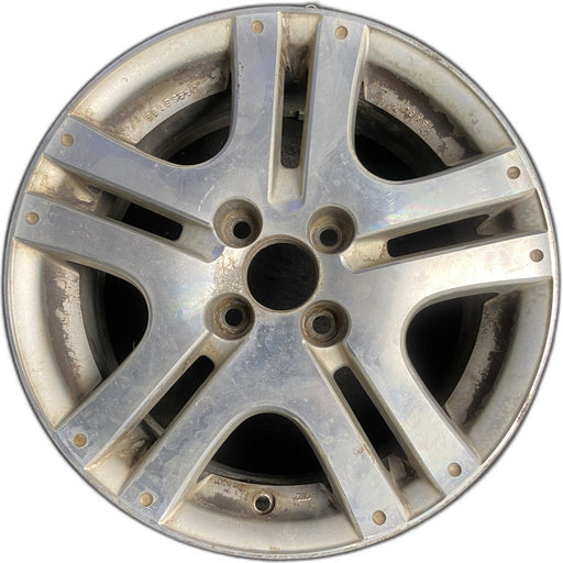 15" FIT 07 15x6 , Enkei manufacturer Original OEM Wheel Rim - MACHINED SILVER - Front View