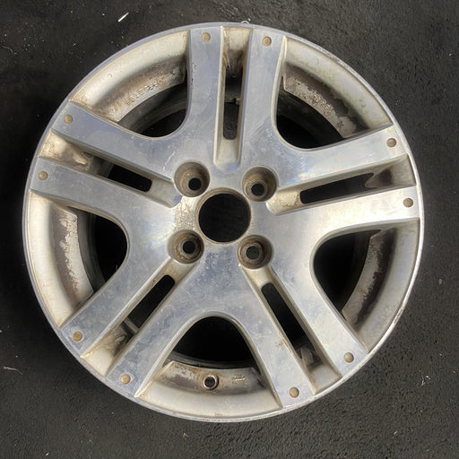 15" FIT 07 15x6 , Enkei manufacturer Original OEM Wheel Rim - MACHINED SILVER - Additional View