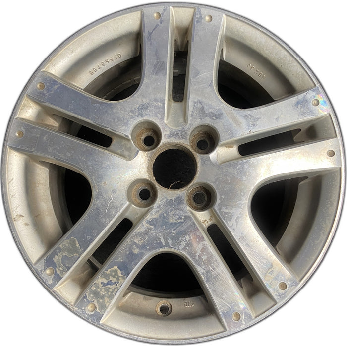 15" FIT 07 15x6 , Enkei manufacturer Original OEM Wheel Rim - MACHINED SILVER - Front View