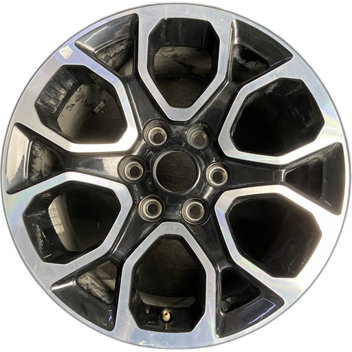 18" EXPEDITION 22-24 18x8.5, , U spoke Original OEM Wheel Rim - MACHINED BLACK - Front View