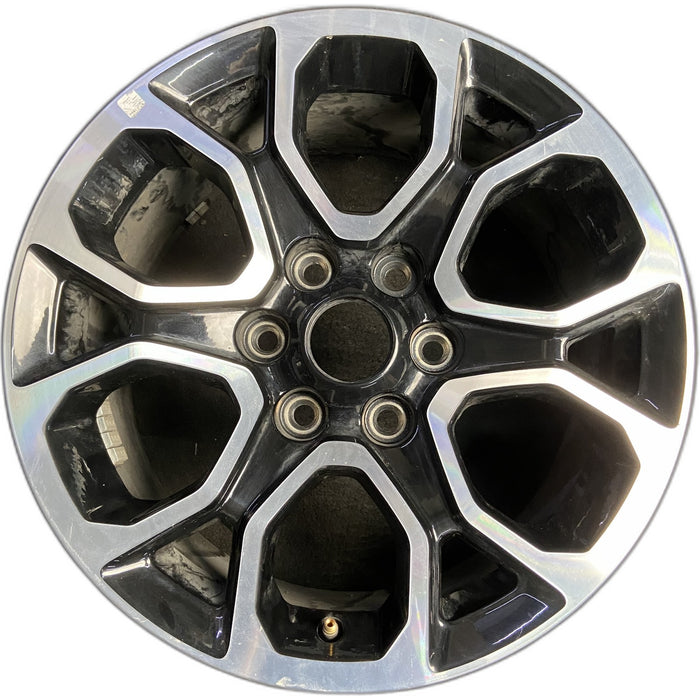 18" EXPEDITION 22-24 18x8.5, , U spoke Original OEM Wheel Rim - MACHINED BLACK - Front View