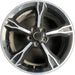 19" MUSTANG 16 19x8.5 , 5 spoke, Original OEM Wheel Rim - MACHINED BLACK - Front View