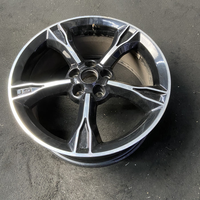19" MUSTANG 16 19x8.5 , 5 spoke, Original OEM Wheel Rim - MACHINED BLACK - View 8