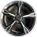 19" MUSTANG 16 19x8.5 , 5 spoke, Original OEM Wheel Rim - MACHINED BLACK - Front View