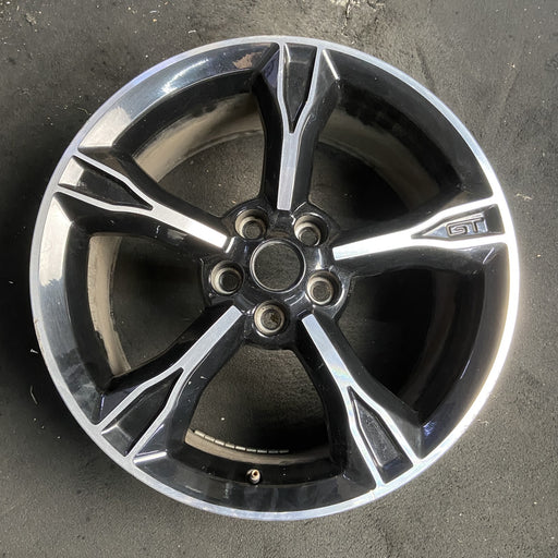 19" MUSTANG 16 19x8.5 , 5 spoke, Original OEM Wheel Rim - MACHINED BLACK - Additional View