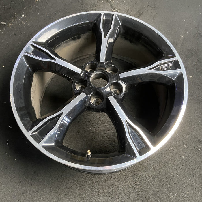 19" MUSTANG 16 19x8.5 , 5 spoke, Original OEM Wheel Rim - MACHINED BLACK - View 7