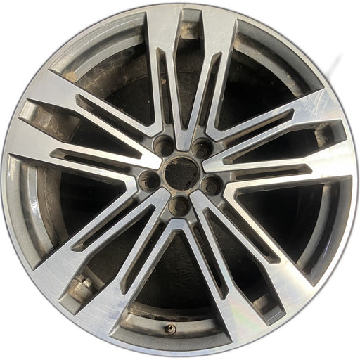 21" AUDI SQ5 18 21x8.5 , Original OEM Wheel Rim - MACHINED GREY - Front View