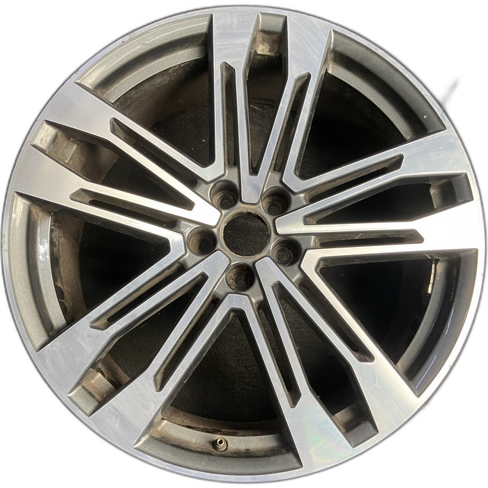 21" AUDI SQ5 18 21x8.5 , Original OEM Wheel Rim - MACHINED GREY - Front View