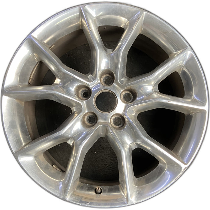 20" GRAND CHEROKEE 14 20x8, 10 spoke Original OEM Wheel Rim - POLISHED - Front View