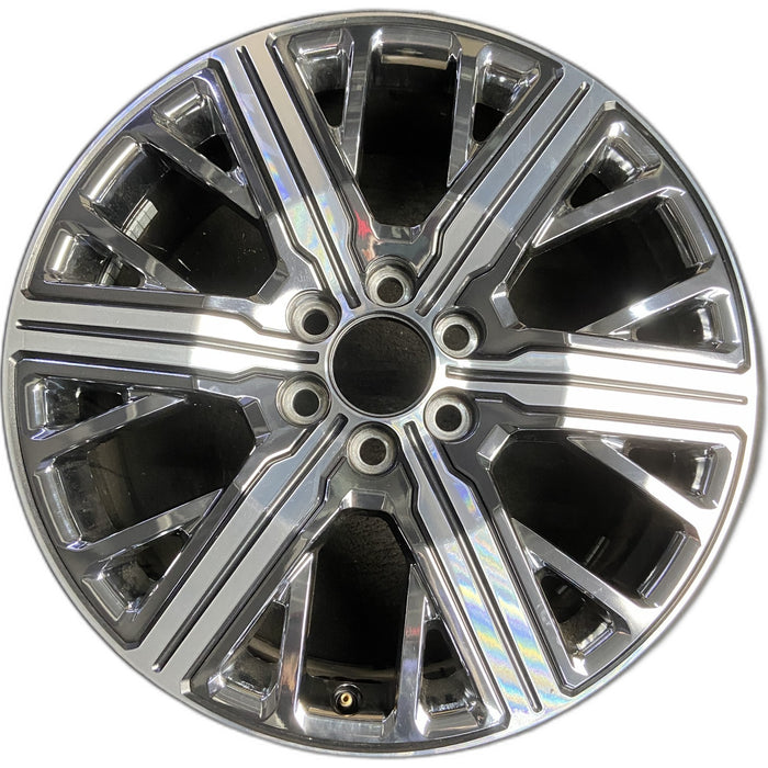 22" SEQUOIA 23-26 22x8 Original OEM Wheel Rim - MACHINED CHARCOAL - Front View