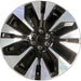 22" EXPEDITION 25 22x9, 8 spoke, Original OEM Wheel Rim - MACHINED BLACK - Front View