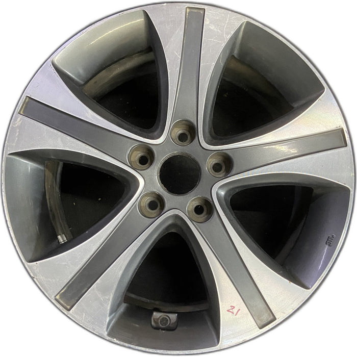 17" ELANTRA 13 17x7 , 5 single spoke , w/o Original OEM Wheel Rim - MACHINED - Front View