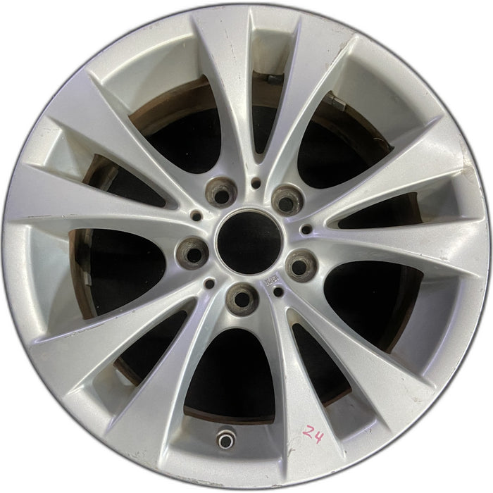 17" BMW 528i 08-10 17x8 , 10 spoke, Xi , w/hole in spoke Original OEM Wheel Rim - Front View
