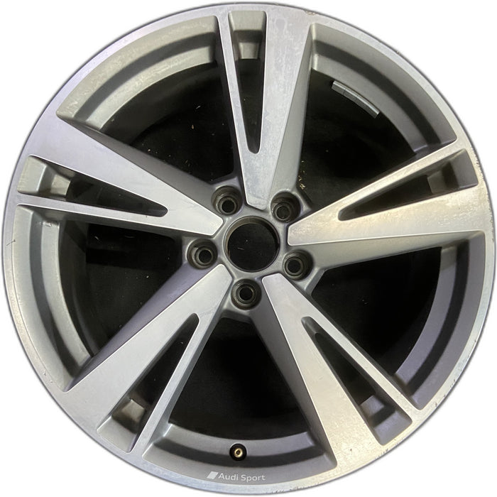 19" RS3 17-20 19x8.5 , , pockets Original OEM Wheel Rim - MACHINED GREY - Front View