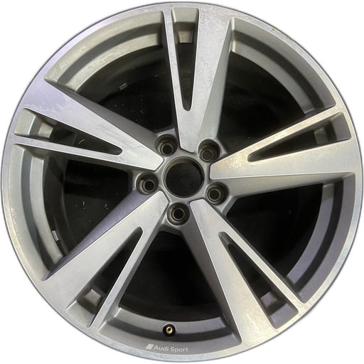 19" RS3 17-20 19x8.5 , , pockets Original OEM Wheel Rim - MACHINED GREY - Front View
