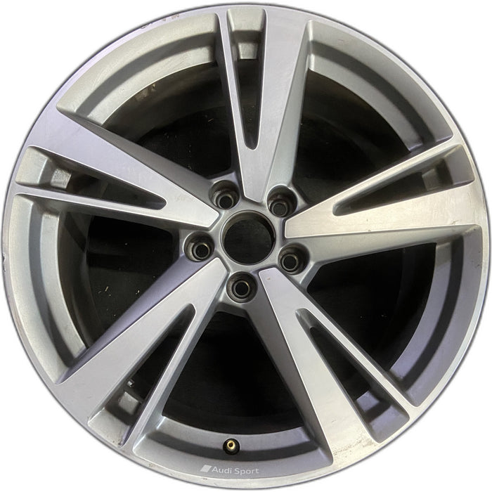 19" RS3 17-20 19x8 , , pockets Original OEM Wheel Rim - MACHINED GREY - Front View