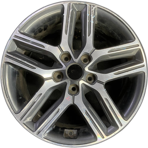 17" FORTE 19-21 17x7 , face Original OEM Wheel Rim - MACHINED CHARCOAL - Front View