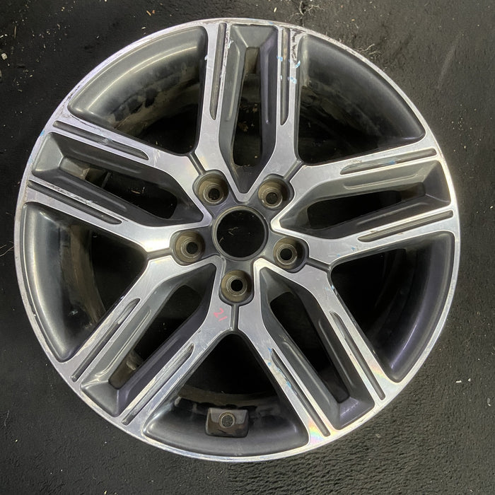 17" FORTE 19-21 17x7 , face Original OEM Wheel Rim - MACHINED CHARCOAL - Additional View