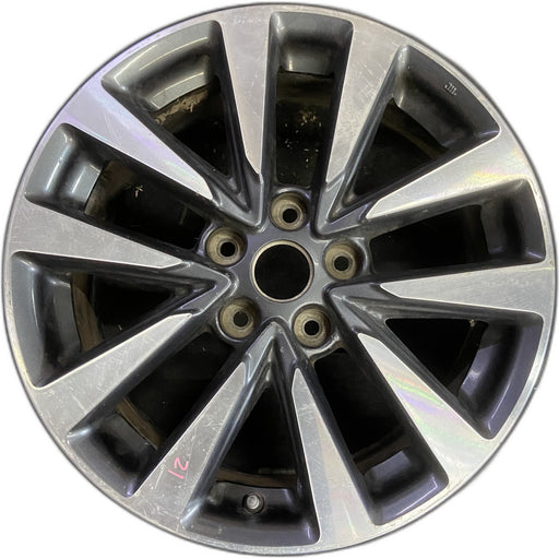17" ALTIMA 16-17 17x7.5 Original OEM Wheel Rim - MACHINED CHARCOAL - Front View