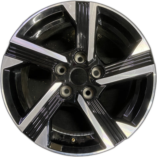 16" SENTRA 24-25 16x6.5, alloy Original OEM Wheel Rim - MACHINED BLACK - Front View