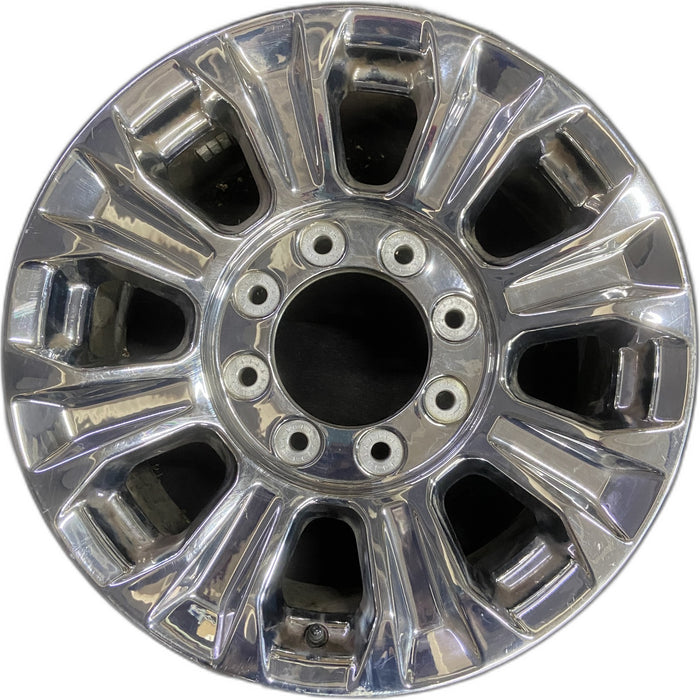 18" FORD F250SD PICKUP 17 18x8 , aluminum, 8 spoke , Original OEM Wheel Rim - - Front View