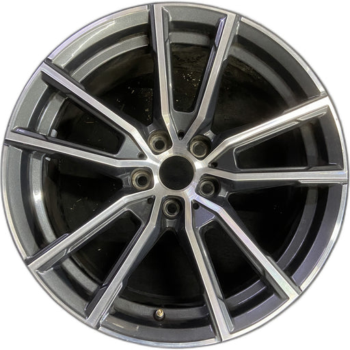 18" BMW 230i 22-26 18x7.5, , U spoke Original OEM Wheel Rim - MACHINED CHARCOAL - Front View