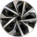 16" JETTA 22-26 16x6.5 Original OEM Wheel Rim - MACHINED BLACK - Front View