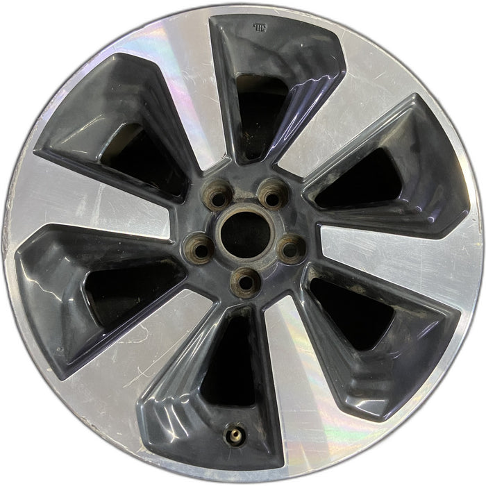17" FORESTER 17-18 17x7, alloy , w/ face Original OEM Wheel Rim - MACHINED - Front View