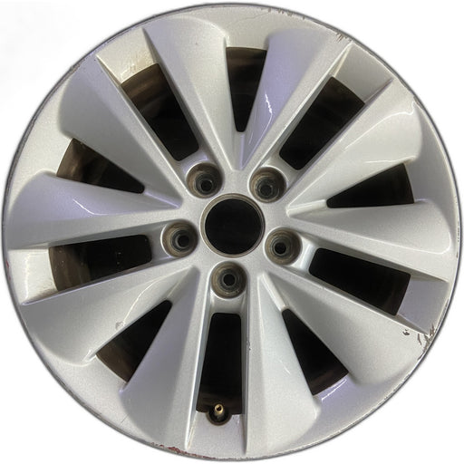 16" DART 14-16 16x7, alloy, 10 spoke Original OEM Wheel Rim - SILVER - Front View
