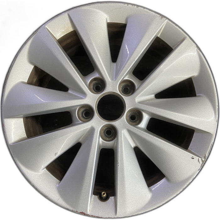 16" DART 14-16 16x7, alloy, 10 spoke Original OEM Wheel Rim - SILVER - Front View