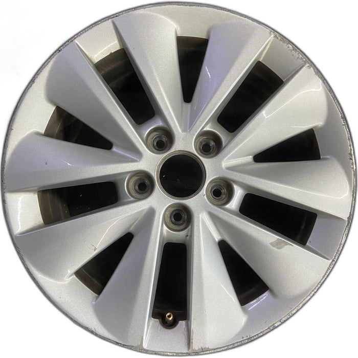 16" DART 14-16 16x7, alloy, 10 spoke Original OEM Wheel Rim - SILVER - Front View