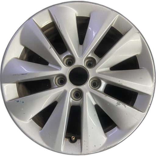 16" DART 14-16 16x7, alloy, 10 spoke Original OEM Wheel Rim - SILVER - Front View