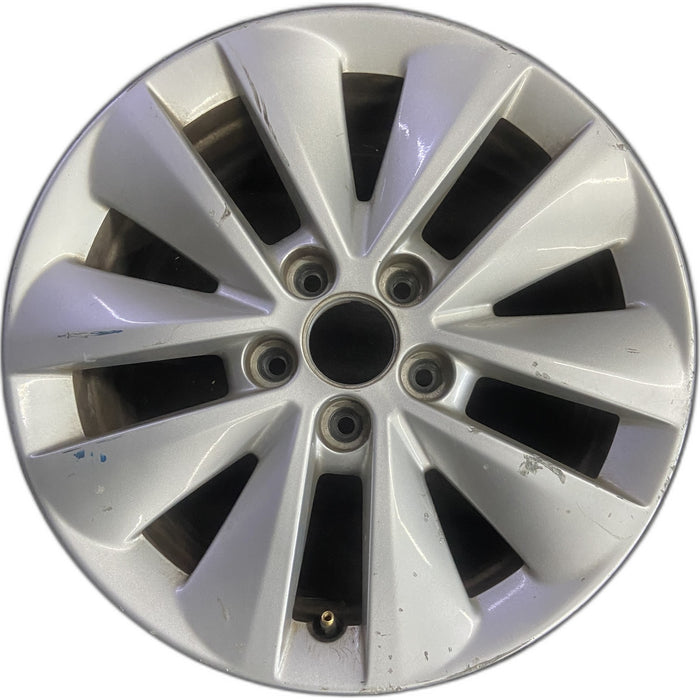 16" DART 14-16 16x7, alloy, 10 spoke Original OEM Wheel Rim - SILVER - Front View