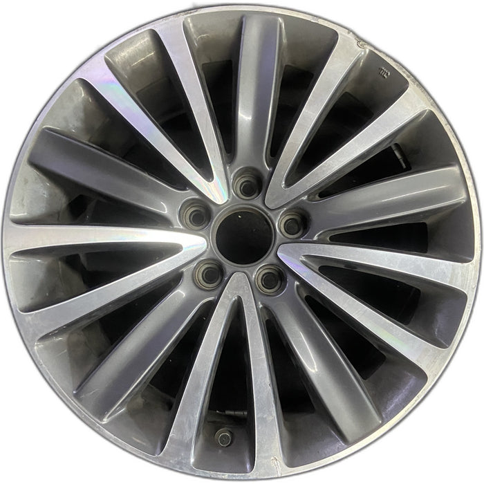 18" TLX 18 18x8 Original OEM Wheel Rim - MACHINED GREY - Front View
