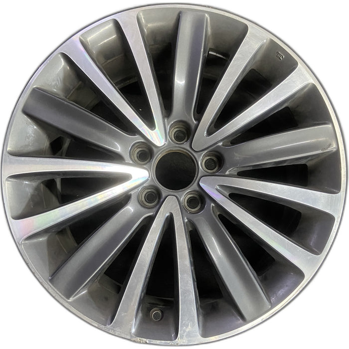 18" TLX 18 18x8 Original OEM Wheel Rim - MACHINED GREY - Front View