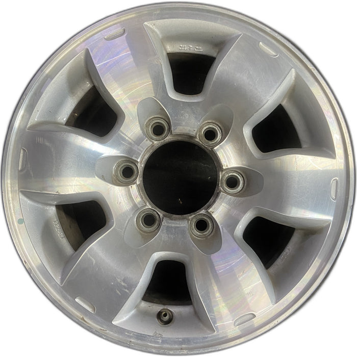 15" PATHFINDER 96 15x7, alloy, SE Original OEM Wheel Rim - MACHINED SILVER - Front View