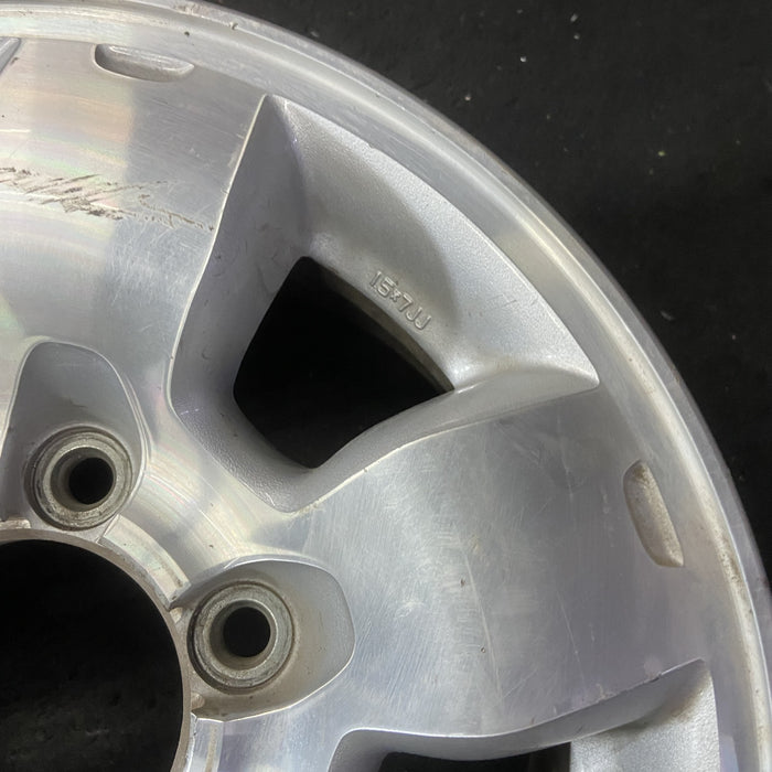 15" PATHFINDER 96 15x7, alloy, SE Original OEM Wheel Rim - MACHINED SILVER - View 9