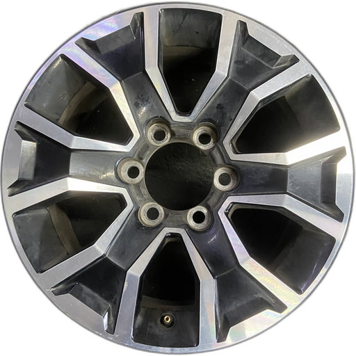 17" TACOMA 20-23 17x7.5, Original OEM Wheel Rim - MACHINED BLACK - Front View