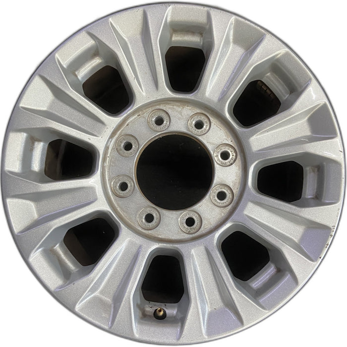 18" FORD F250SD PICKUP 20-22 18x8, aluminum, 8 spoke, Original OEM Wheel Rim - - Front View