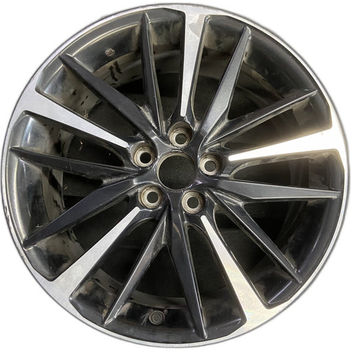 19" CAMRY 18-20 19x8 Original OEM Wheel Rim - MACHINED BLACK - Front View