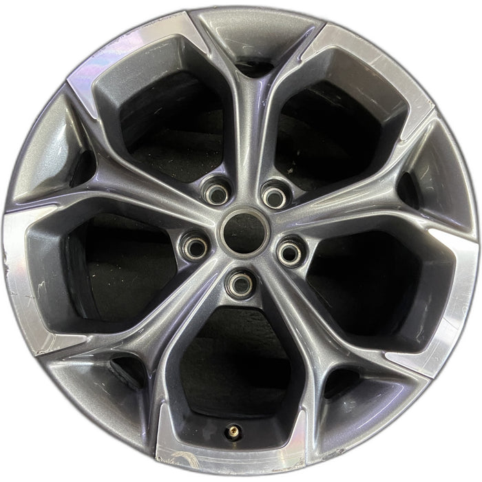 18" MALIBU 19-25 aluminum, 18x8.5, 5 Y spoke Original OEM Wheel Rim - MACHINED - Front View
